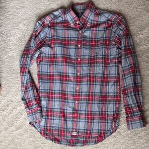 Vineyard Vines Plaid Button-Down Shirt in Red & Blue
